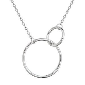 Stříbrný náhrdelník s kroužky 62025