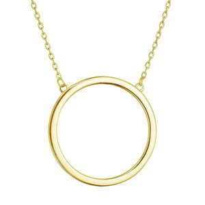 Pozlacený stříbrný náhrdelník s kroužkem 62027
