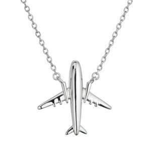 Stříbrný náhrdelník letadlo 62032