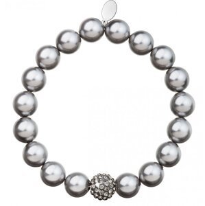 Náramek šedý perlový se Swarovski Elements 33074.3 Light Grey,Náramek šedý perlový se Swarovski Elements 33074.3 Light Grey