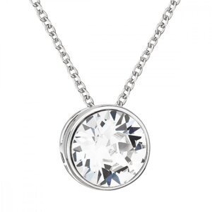 Stříbrný náhrdelník s krystalem Swarovski bílý kulatý 32069.1 Krystal,Stříbrný náhrdelník s krystalem Swarovski bílý kulatý 32069.1 Krystal
