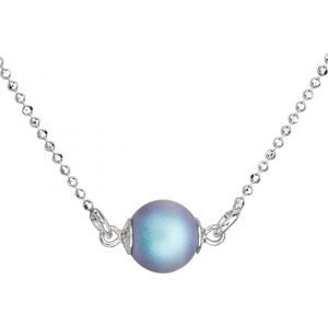 Stříbrný náhrdelník se světle modrou matnou perlou 32068.3 Light Blue,Stříbrný náhrdelník se světle modrou matnou perlou 32068.3 Light Blue