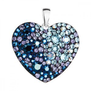 Stříbrný přívěsek s krystaly Swarovski modré srdce 34243.3 Blue Style,Stříbrný přívěsek s krystaly Swarovski modré srdce 34243.3 Blue Style