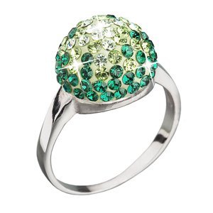Prsten se Swarovski Elements kulička 35013.3 Emerald 12 mm 54,Prsten se Swarovski Elements kulička 35013.3 Emerald 12 mm 54