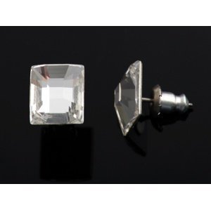 Náušnice se Swarovski Elements čtverec Krystal 10 mm,Náušnice se Swarovski Elements čtverec Krystal 10 mm
