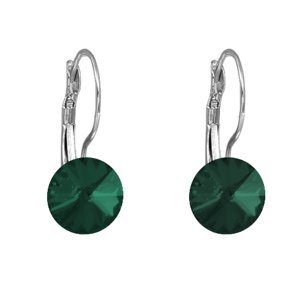 Náušnice Rivoli se Swarovski Elements visací Emerald 8 mm,Náušnice Rivoli se Swarovski Elements visací Emerald 8 mm