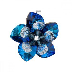 Stříbrný přívěsek s krystalem Swarovski modrá květina 34072.5 Bermuda Blue,Stříbrný přívěsek s krystalem Swarovski modrá květina 34072.5 Bermuda Blue