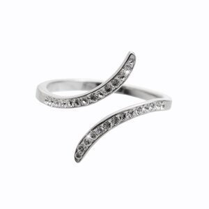 Stříbrný prsten bílý se Swarovski Elements Krystal,Stříbrný prsten bílý se Swarovski Elements Krystal