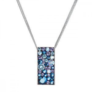 Stříbrný náhrdelník se Swarovski krystaly modrý obdélník 32074.3 Blue Style,Stříbrný náhrdelník se Swarovski krystaly modrý obdélník 32074.3 Blue Styl