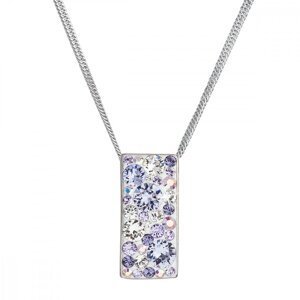 Stříbrný náhrdelník se Swarovski krystaly fialový obdélník 32074.3 Violet,Stříbrný náhrdelník se Swarovski krystaly fialový obdélník 32074.3 Violet