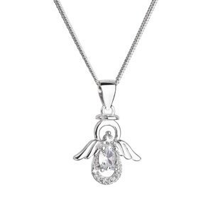 Stříbrný náhrdelník anděl s třpytivými zirkony 12043.1,Stříbrný náhrdelník anděl s třpytivými zirkony 12043.1