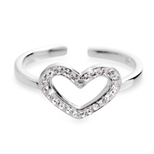 Prsten čirý se Swarovski Elements srdce Krystal,Prsten čirý se Swarovski Elements srdce Krystal