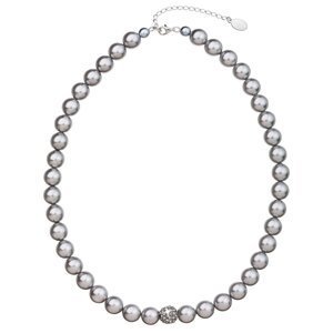 Náhrdelník šedá perla s křišťály Preciosa 32011.3 Light Grey,Náhrdelník šedá perla s křišťály Preciosa 32011.3 Light Grey