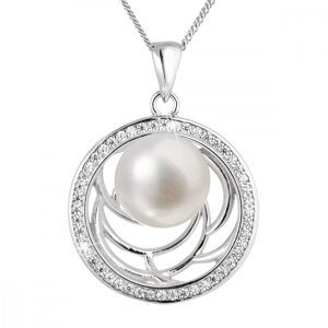 Perlový náhrdelník z pravých říčních perel bílý 22029.1,Perlový náhrdelník z pravých říčních perel bílý 22029.1