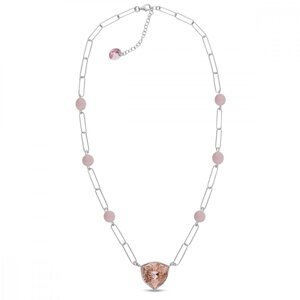 Stříbrný náhrdelník růžový Trilliant N4706VR6RQ Vintage Rose,Stříbrný náhrdelník růžový Trilliant N4706VR6RQ Vintage Rose