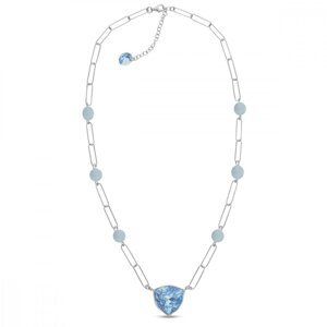 Stříbrný náhrdelník modrý Trilliant N4706AQ6AQM Aquamarine,Stříbrný náhrdelník modrý Trilliant N4706AQ6AQM Aquamarine