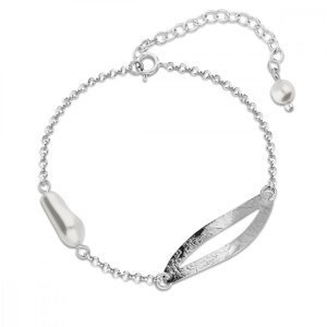 Stříbrný náramek bílý perlový Lulu BD5844W White Pearl,Stříbrný náramek bílý perlový Lulu BD5844W White Pearl