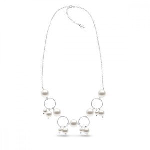 Stříbrný náhrdelník bílý perlový Satellite NF5810W White Pearl,Stříbrný náhrdelník bílý perlový Satellite NF5810W White Pearl