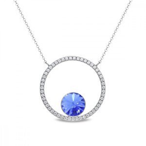 Stříbrný náhrdelník modrý se Swarovski Elements Orbita NCD1122SS47SA Sapphire,Stříbrný náhrdelník modrý se Swarovski Elements Orbita NCD1122SS47SA Sap