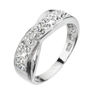 Stříbrný prsten s křišťály Preciosa bílý 35041.1 52,Stříbrný prsten s křišťály Preciosa bílý 35041.1 52