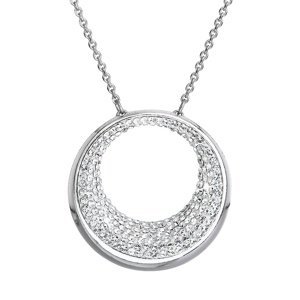 Stříbrný náhrdelník s křišťály Preciosa bílý 32026.1 Krystal,Stříbrný náhrdelník s křišťály Preciosa bílý 32026.1 Krystal