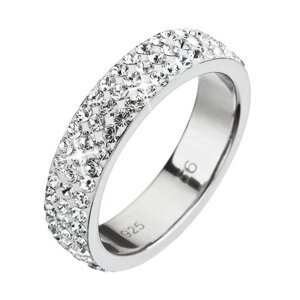 Stříbrný prsten s křišťály Preciosa bílý 35001.1 58,Stříbrný prsten s křišťály Preciosa bílý 35001.1 58