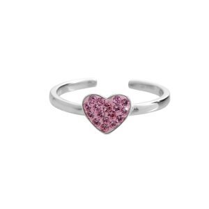 Stříbrný prsten ve tvaru srdce Rosa,Stříbrný prsten ve tvaru srdce Rosa