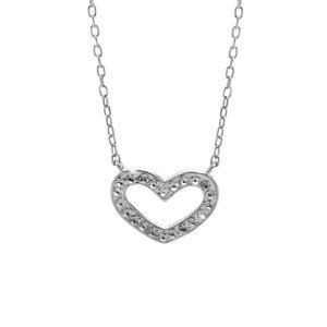 Stříbrný náhrdelník srdce se Swarovski Elements Krystal,Stříbrný náhrdelník srdce se Swarovski Elements Krystal