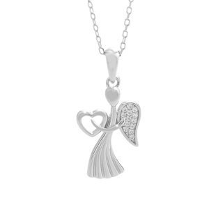 Stříbrný náhrdelník ve tvaru anděla,Stříbrný náhrdelník ve tvaru anděla