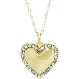Stříbrný náhrdelník ve zlaté barvě se Swarovski Elements srdce Krystal,Stříbrný náhrdelník ve zlaté barvě se Swarovski Elements srdce Krystal