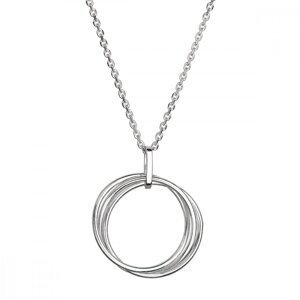 Stříbrný náhrdelník tři kroužky 62001,Stříbrný náhrdelník tři kroužky 62001
