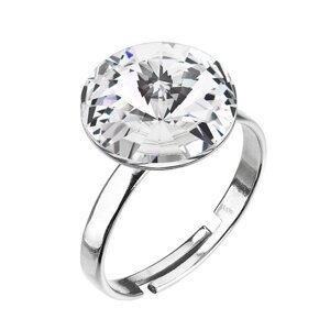 Stříbrný prsten s křišťálem Preciosa bílý kulatý 35018.1 Krystal,Stříbrný prsten s křišťálem Preciosa bílý kulatý 35018.1 Krystal