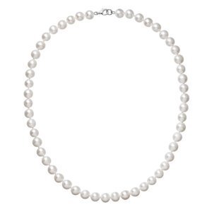 Perlový náhrdelník z pravých říčních perel se zapínáním z bílého 14 karátového zlata 822003.1,Perlový náhrdelník z pravých říčních perel se zapínáním