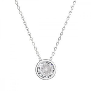 Stříbrný náhrdelník s čirým zirkonem 12051.1 Krystal,Stříbrný náhrdelník s čirým zirkonem 12051.1 Krystal
