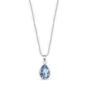 Stříbrný náhrdelník se Swarovski Elements modrá kapka Baroque N432010AQ Aqua,Stříbrný náhrdelník se Swarovski Elements modrá kapka Baroque N432010AQ A