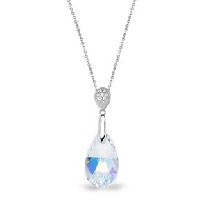 Stříbrný náhrdelník se Swarovski Elements měnivá kapka Dainty Drop N610616AB AB,Stříbrný náhrdelník se Swarovski Elements měnivá kapka Dainty Drop N61