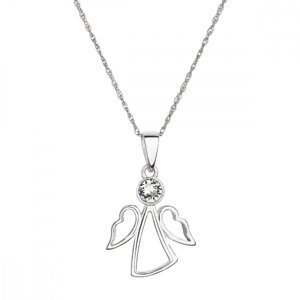 Stříbrný náhrdelník anděl se Swarovski krystalem bílý 32082.1 crystal,Stříbrný náhrdelník anděl se Swarovski krystalem bílý 32082.1 crystal
