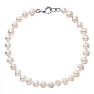 Perlový náramek z pravých říčních perel bílý 23012.1,Perlový náramek z pravých říčních perel bílý 23012.1