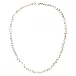 Perlový náhrdelník z pravých říčních perel bílé oválné perly 22037.1,Perlový náhrdelník z pravých říčních perel bílé oválné perly 22037.1