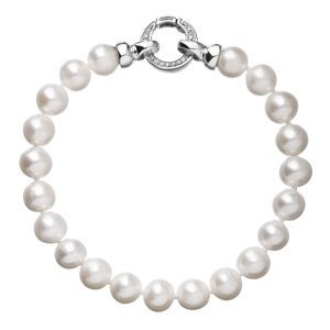 Perlový náramek z pravých říčních perel bílý 23030.1,Perlový náramek z pravých říčních perel bílý 23030.1