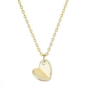 Pozlacený stříbrný náhrdelník srdce 62013,Pozlacený stříbrný náhrdelník srdce 62013