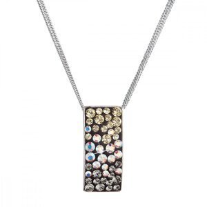 Stříbrný náhrdelník se Swarovski krystaly mix barev měsíční obdélník 32074.3 moonlight,Stříbrný náhrdelník se Swarovski krystaly mix barev měsíční obd