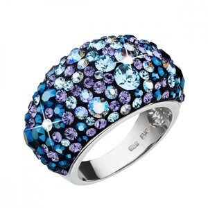 Stříbrný prsten s krystaly Swarovski modrý 35028.3 Blue Style 51,Stříbrný prsten s krystaly Swarovski modrý 35028.3 Blue Style 51