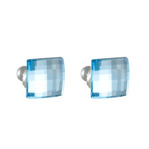 Náušnice Swarovski elements diskočtverec světle modré/aqua, pecky, 8mm,Náušnice Swarovski elements diskočtverec světle modré/aqua, pecky, 8mm