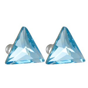 Náušnice se Swarovski Elements ve tvaru trojúhelníku, světle modré,Náušnice se Swarovski Elements ve tvaru trojúhelníku, světle modré