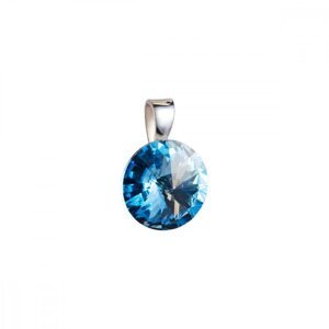 Stříbrný přívěsek s krystaly Swarovski modrý kulatý-rivoli 34112.3 Aquamarine,Stříbrný přívěsek s krystaly Swarovski modrý kulatý-rivoli 34112.3 Aquam