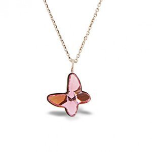 Náhrdelník Swarovski Elements Butterfly světle růžový,Náhrdelník Swarovski Elements Butterfly světle růžový