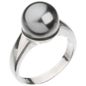 Prsten šedá perla se Swarovski Elements 35022.3 Grey 10 mm 54,Prsten šedá perla se Swarovski Elements 35022.3 Grey 10 mm 54