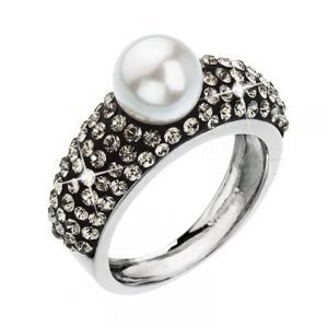 Prsten se Swarovski Elements perla vykládaný 35032.3 Black Diamond 52,Prsten se Swarovski Elements perla vykládaný 35032.3 Black Diamond 52