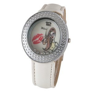 Krásné moderní hodinky stříbrné barvy s bílým řemínkem,Krásné moderní hodinky stříbrné barvy s bílým řemínkem